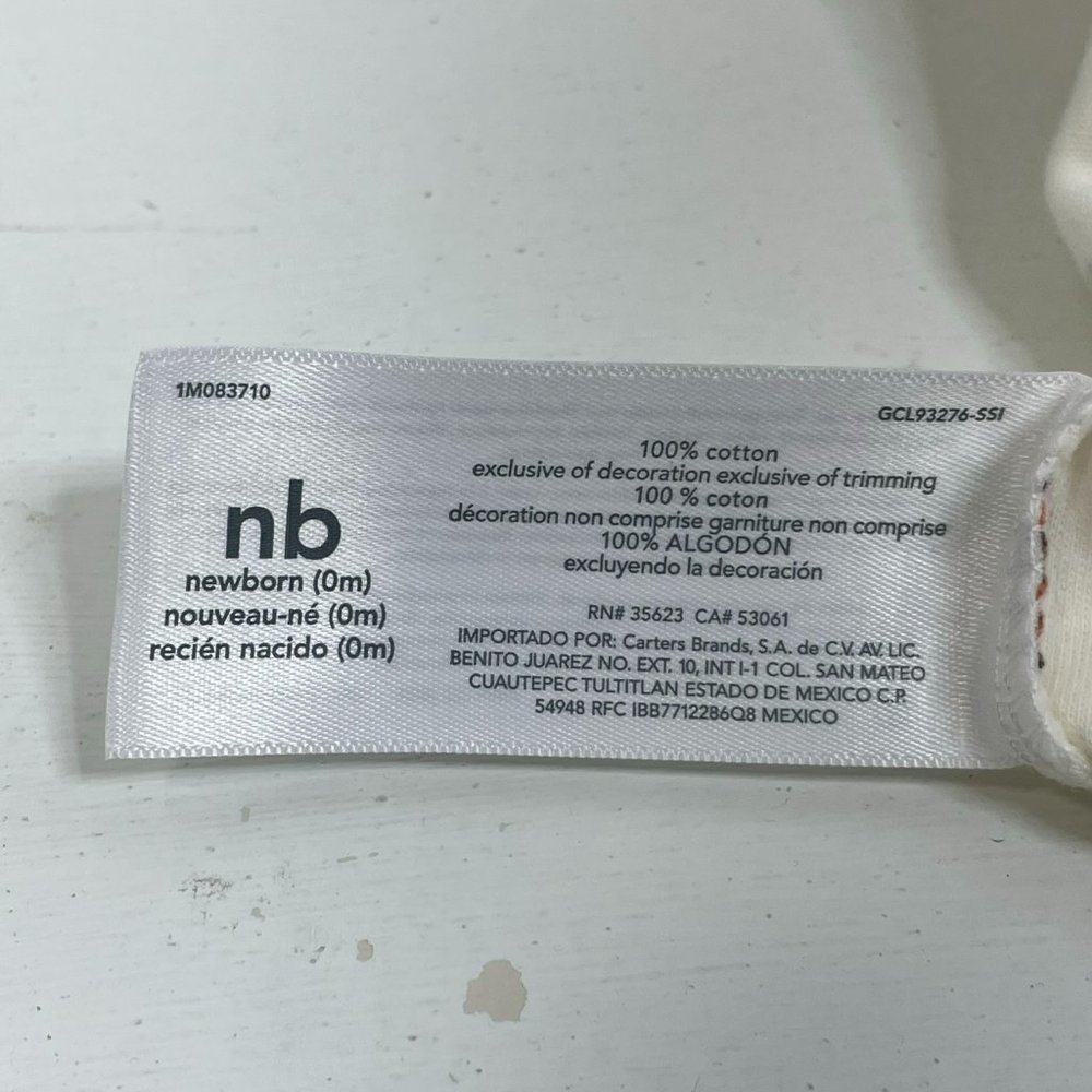 New Carter’s Baby Newborn Footed Sleep Play Turkey Thanksgiving 2 way Zip - Picture 6 of 6